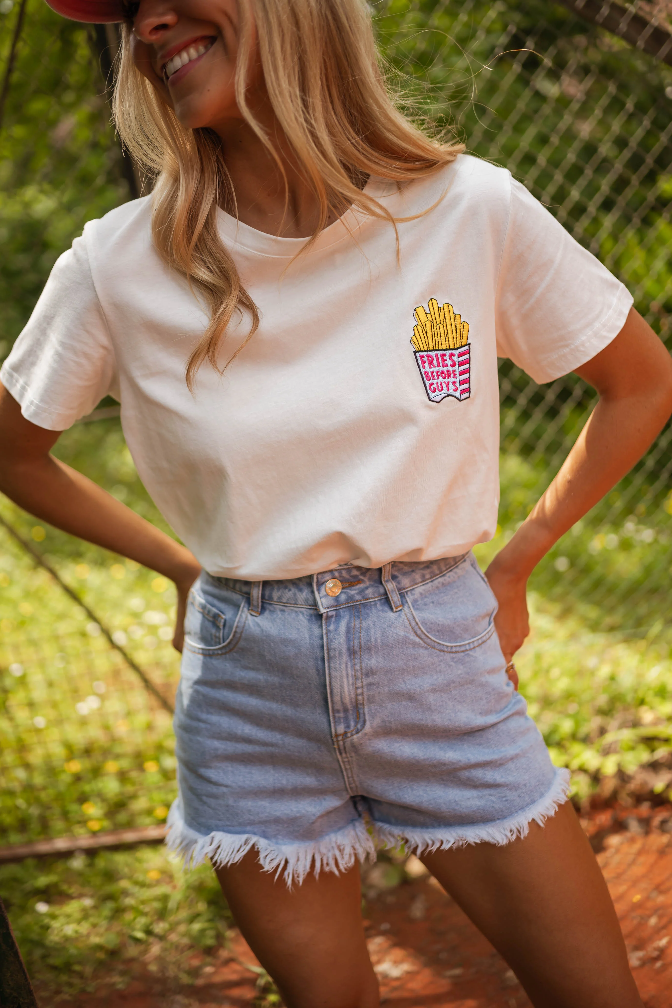 Fries t-shirt - ecru