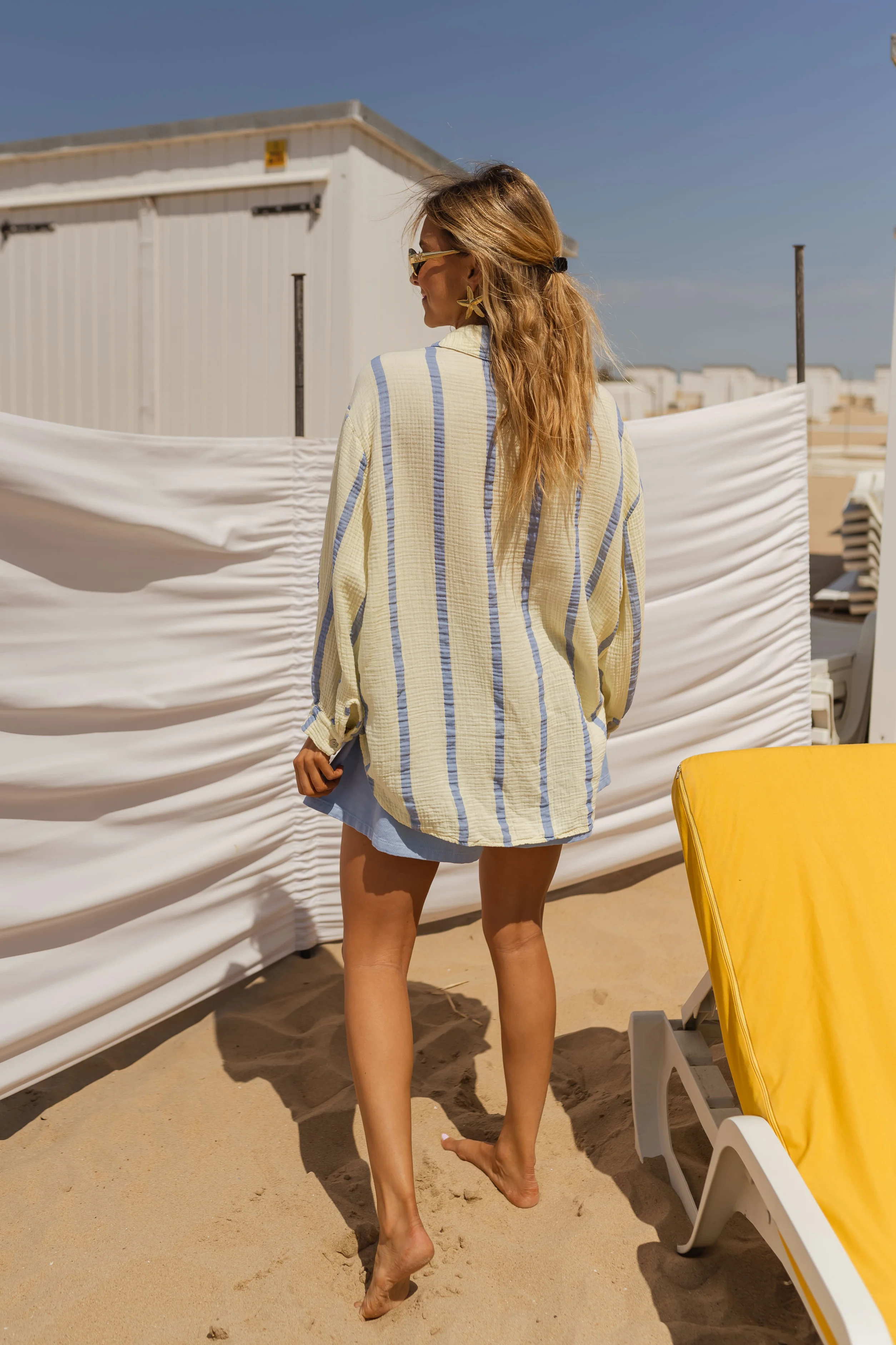 Amélie shirt - yellow and blue