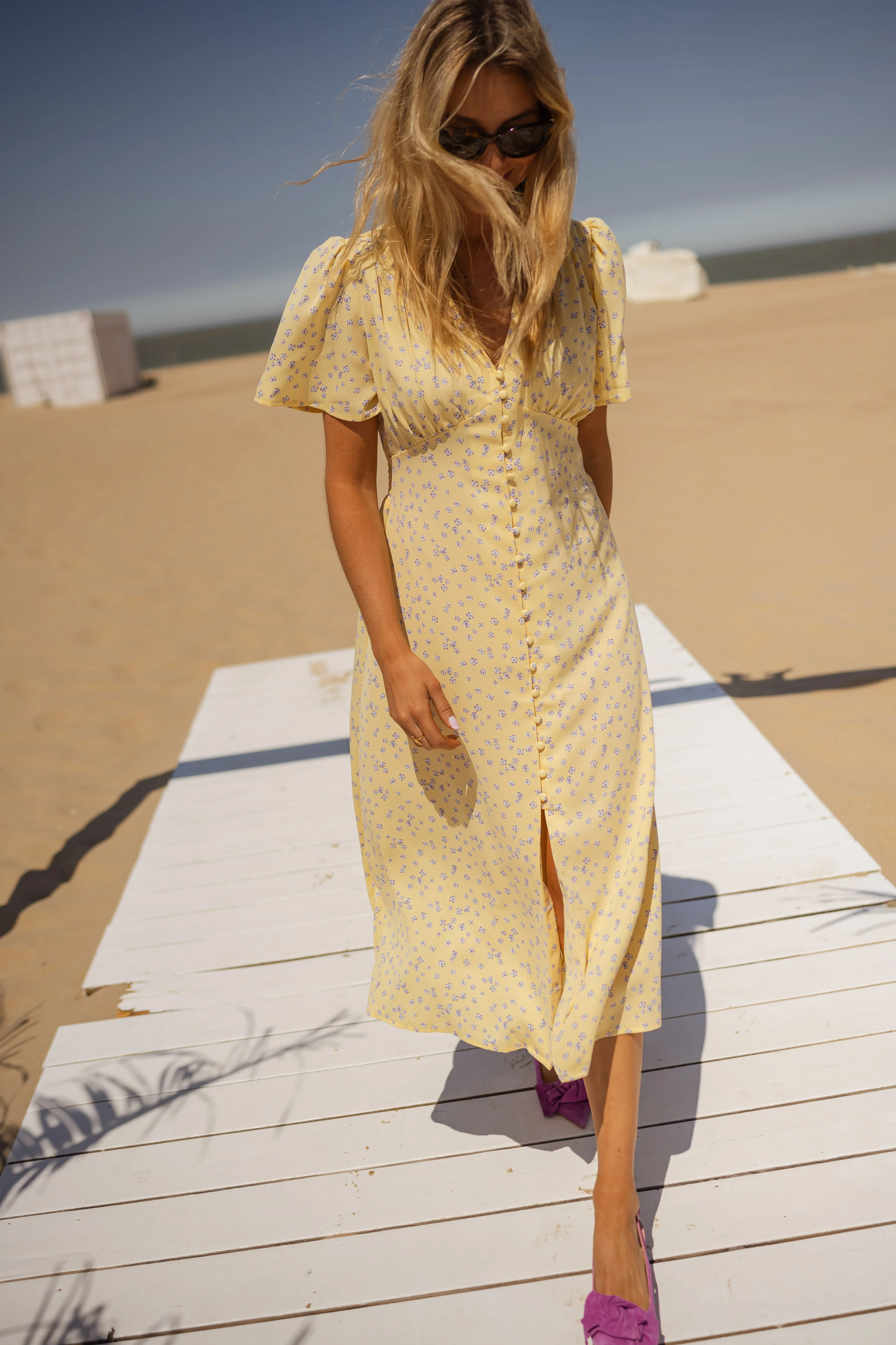 Sutton dress - yellow