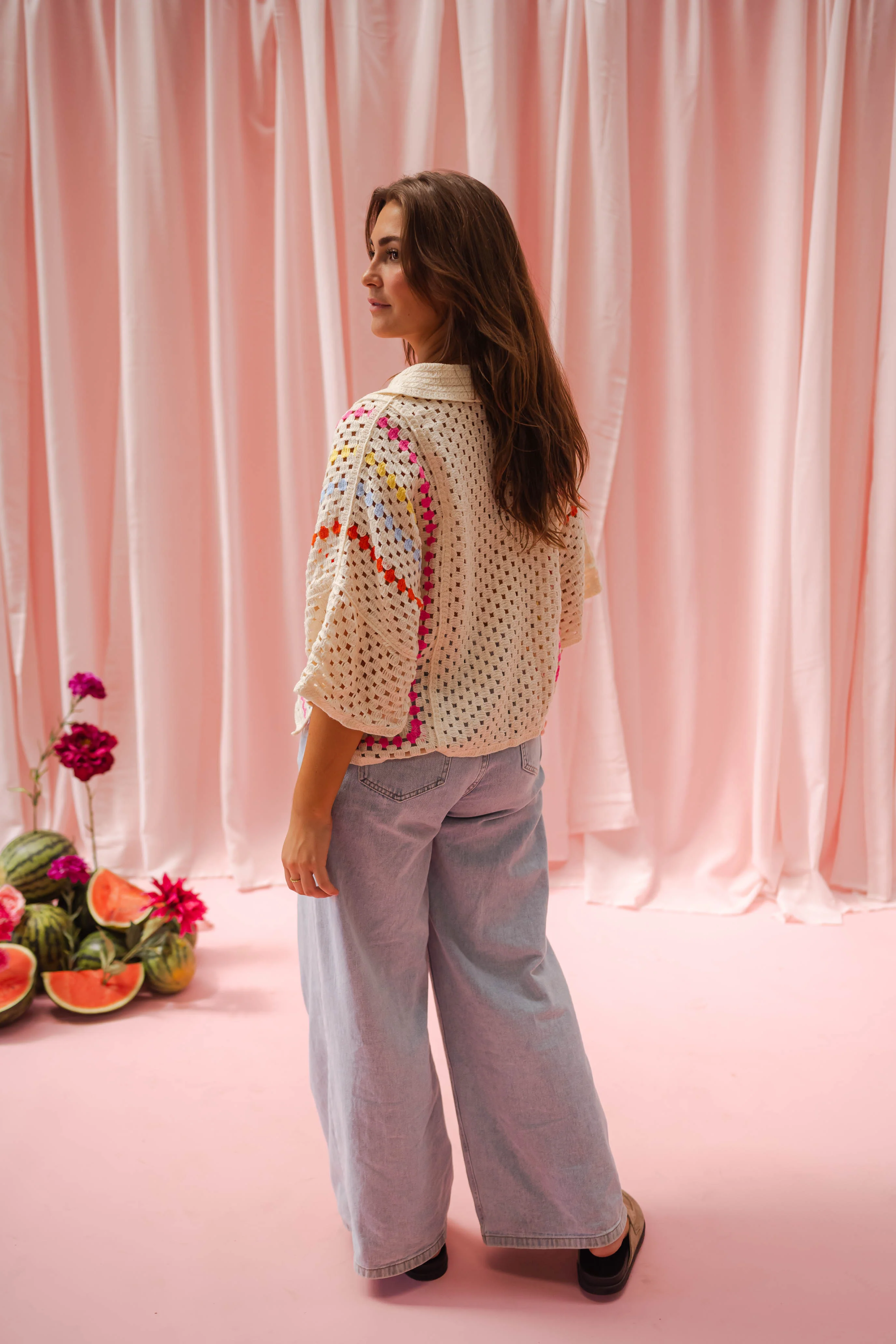 Maella blouse - ecru crochet